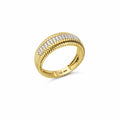 Textured Pavé Gold Diamond Ring