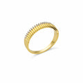 Textured Gold Diamond Ring
