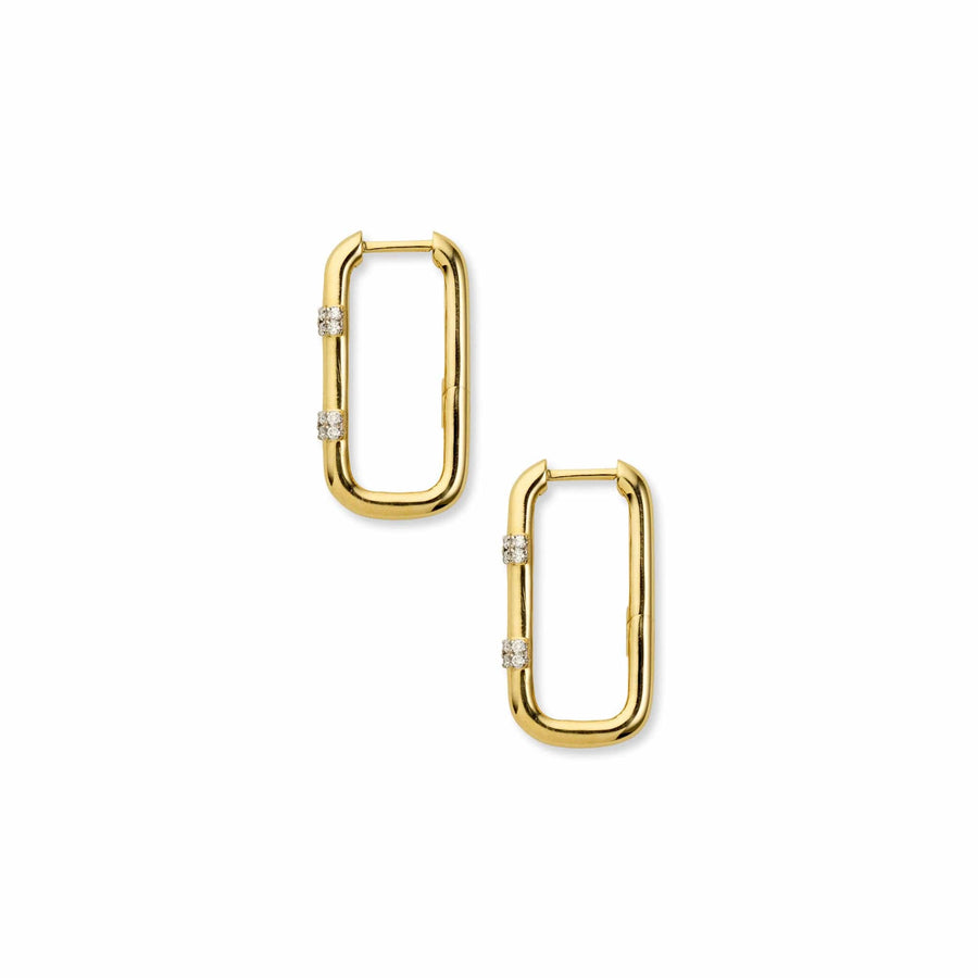 Rumi Diamond Gold Hoop Earrings