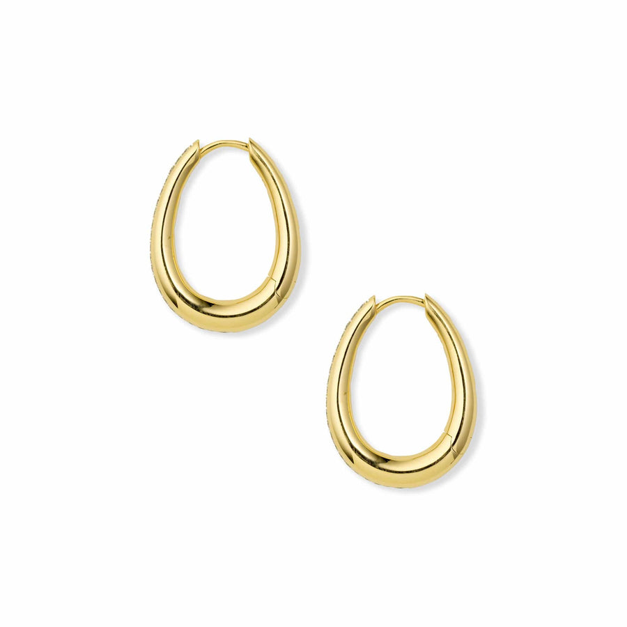 Droplet Gold Diamond Earrings