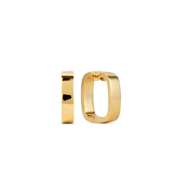 Square Large Gold Hoop Earrings