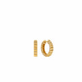 Sunburst Diamond Hoop Gold Earrings
