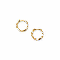 Sunburst Diamond Hoop Earring