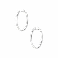 Side shot of double sided diamond earrings