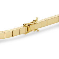 Close up of square diamond bracelet clasp 