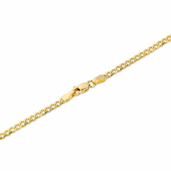 Thin Curb Chain Gold Necklace