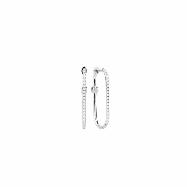 Rumi Pavé Diamond Gold Hoop Earrings