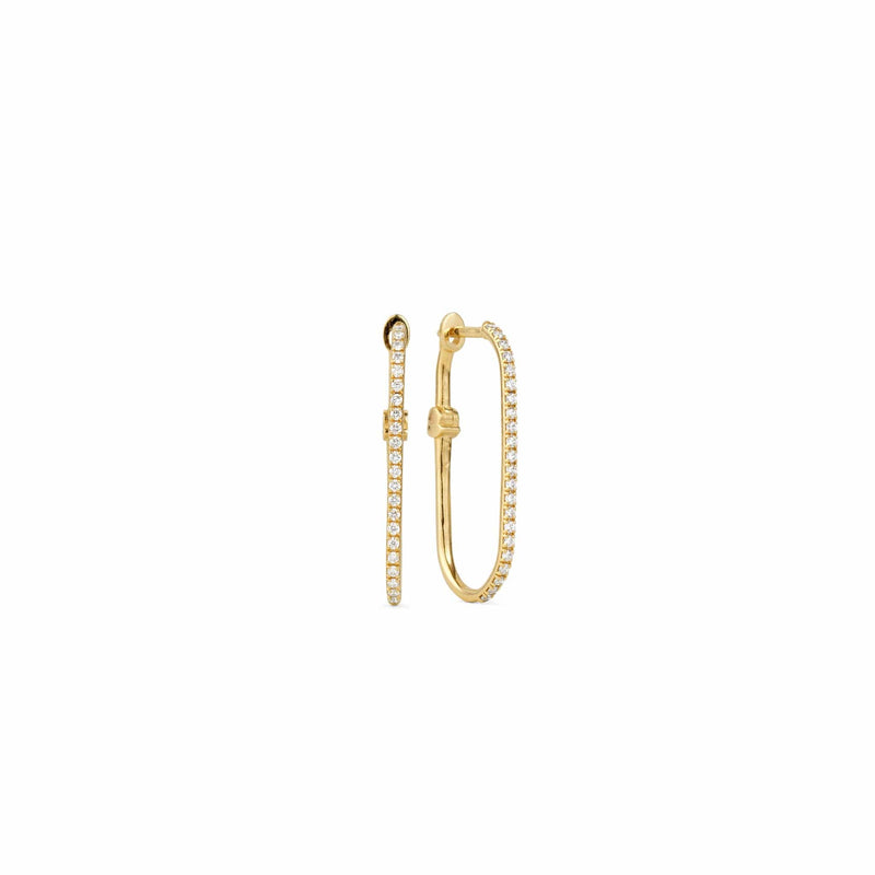Rumi Pavé Diamond Gold Hoop Earrings