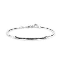 Front shot of serene black diamond bracelet