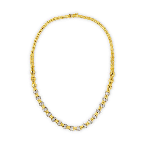 Hourglass Gold Diamond Necklace