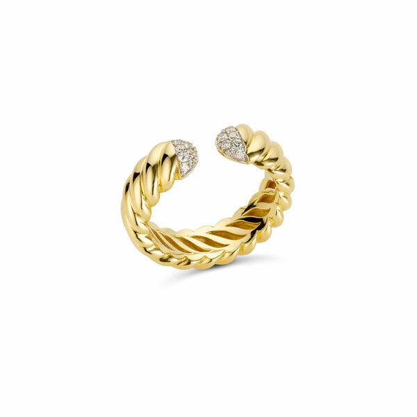 Infinity Diamond Cuff Ring