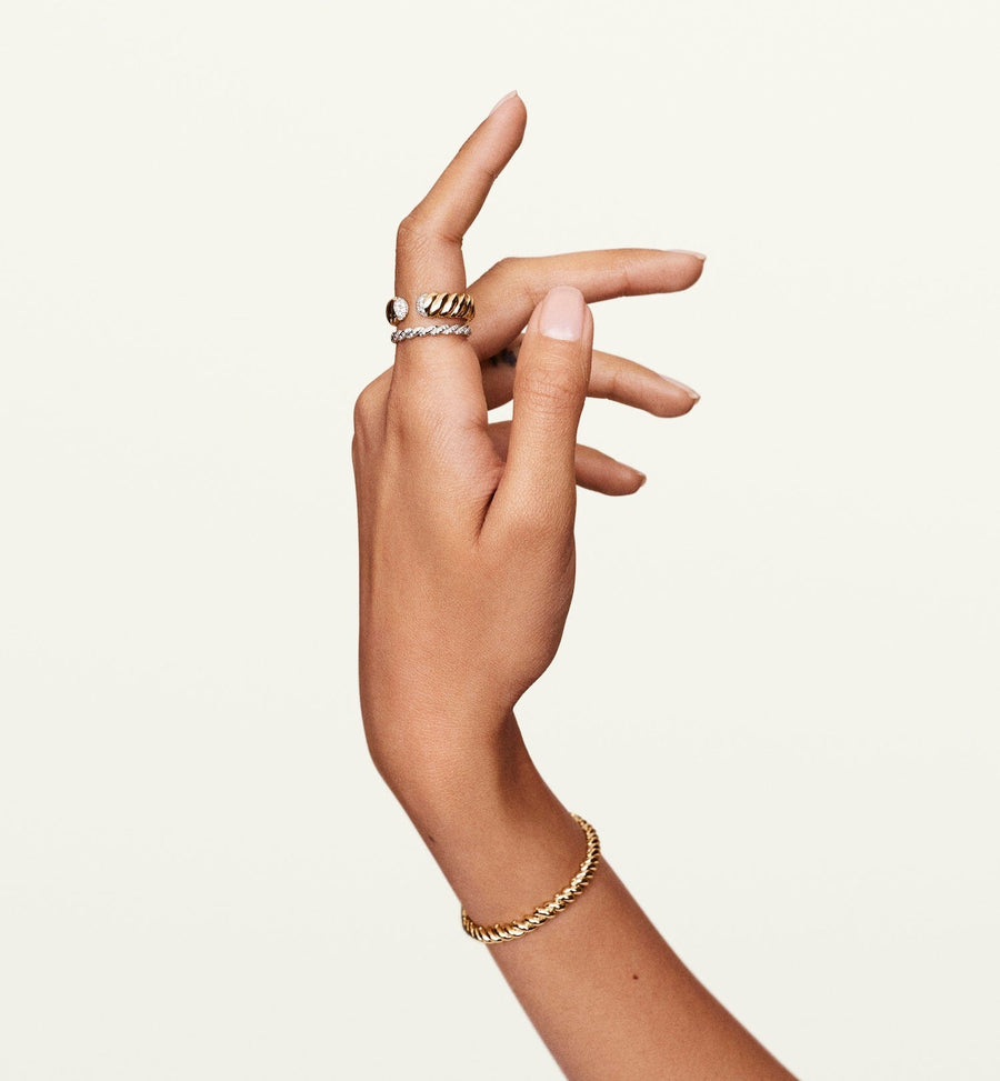 Infinity Gold Diamond Ring