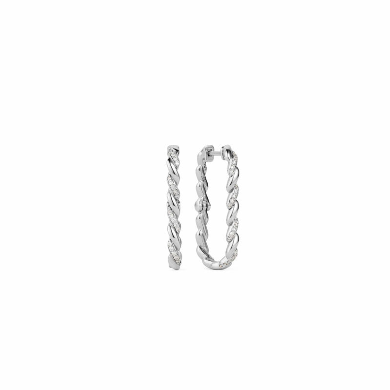 Infinity Rumi Diamond Gold Hoop Earrings