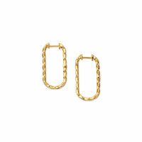 Side shot of infinity earrings with diamonds