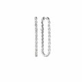Infinity Rumi Diamond Long Gold Hoop Earrings