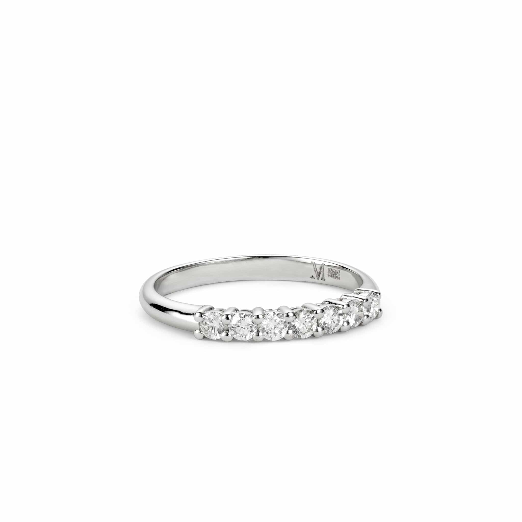 Allumare Diamond Semi-Alliance Ring