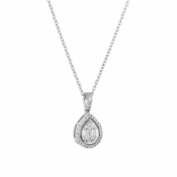 Allumare Diamond Halo Pendant Necklace
