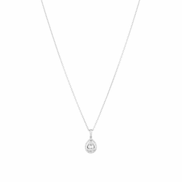 Allumare Diamond Halo Pendant Necklace