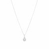 Diamond halo necklace and chain