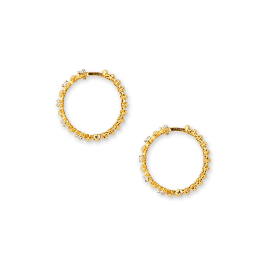 Luna Diamond Gold Hoop Earrings