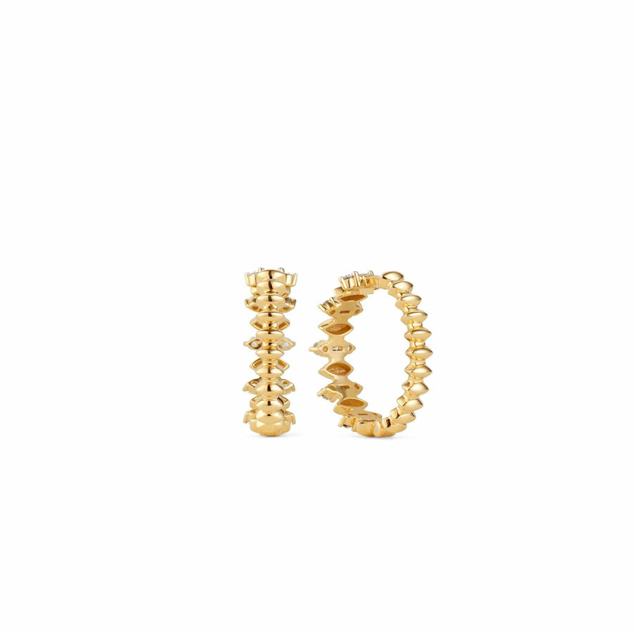 Luna Diamond Gold Hoop Earrings