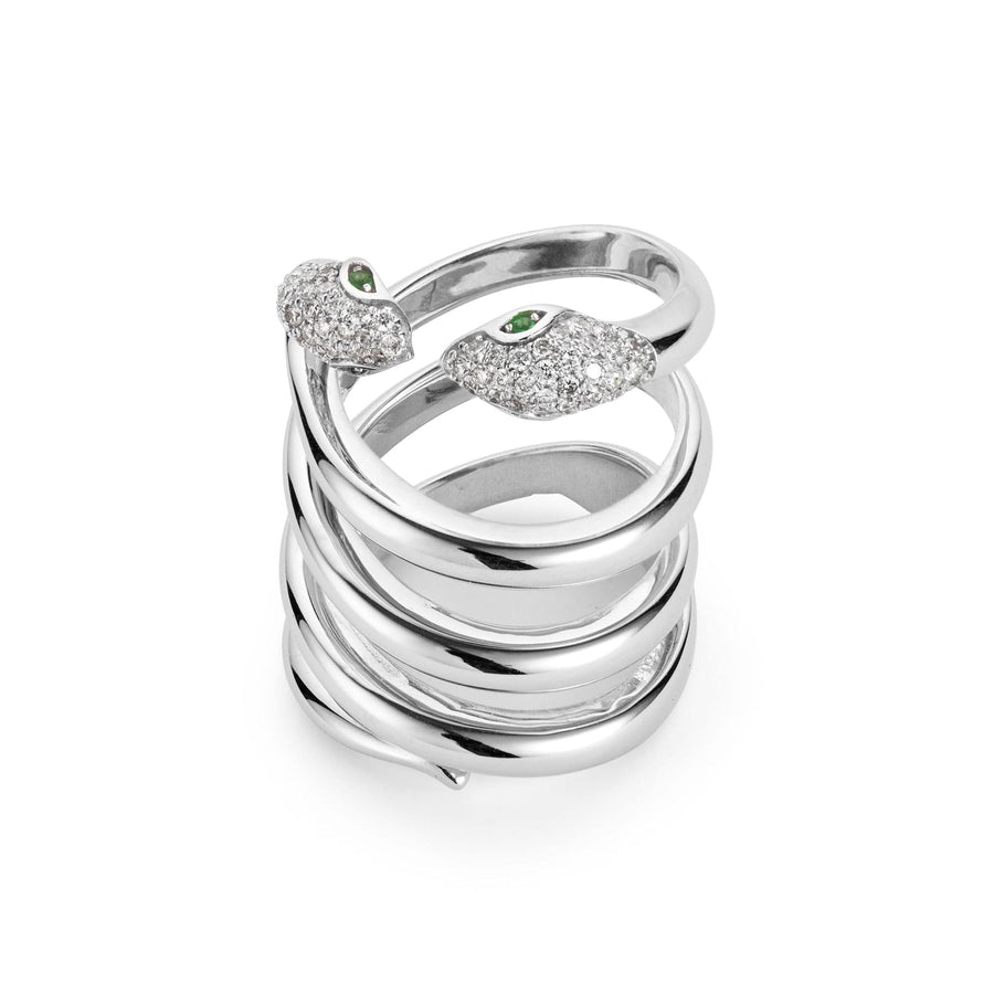Yilan Diamond Gold Coil Ring