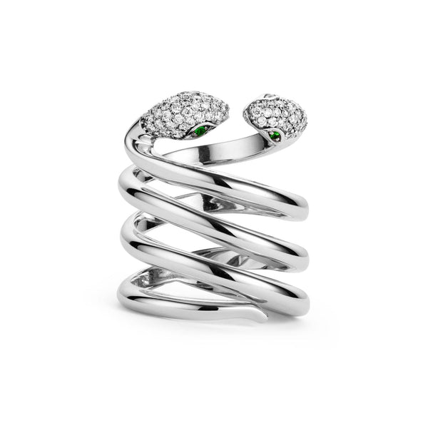 Yilan Diamond Gold Coil Ring