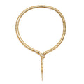 Yilan Diamond Pavé White Agate Gold Wrap Necklace