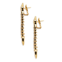 Yilan Diamond Pavé Onyx, Yellow Gold, Earrings