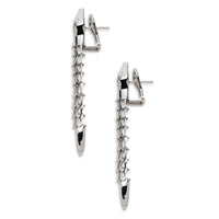 Yilan Diamond Pavé White Agate, White Gold, Earrings