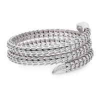 Yilan Diamond Pavé White Agate, White Gold, Wrap Bracelet