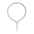 Yilan Diamond Pavé White Agate Gold Wrap Necklace
