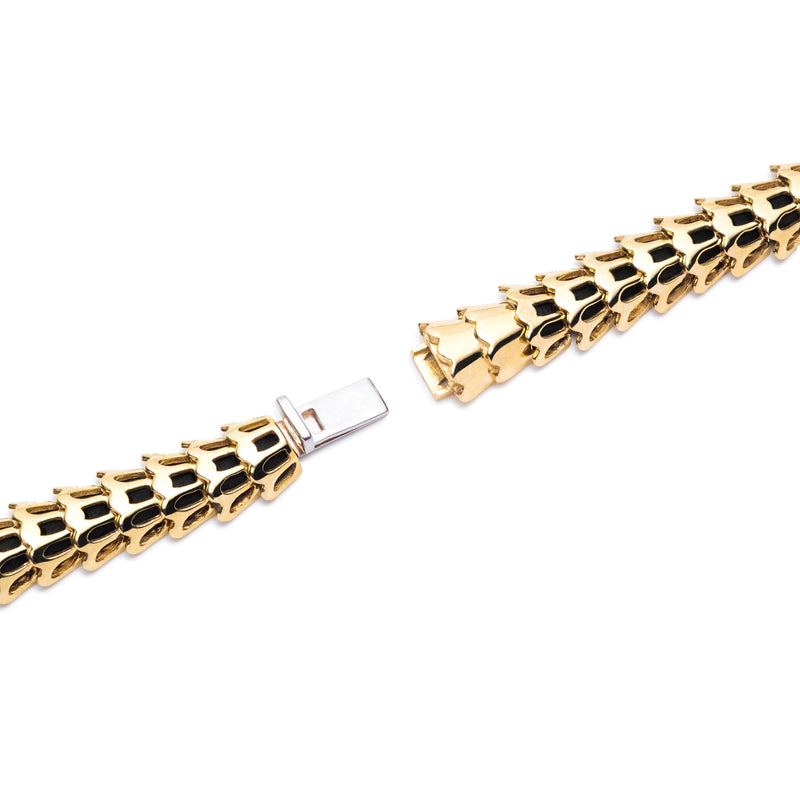 Yilan Diamond Pavé Onyx Gold Wrap Necklace