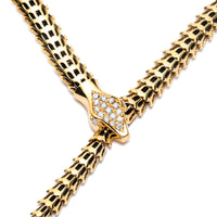 Yilan Diamond Pavé Onyx, Yellow Gold, Wrap Necklace