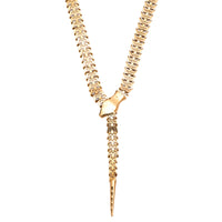 Yilan Diamond Pavé White Agate, Yellow Gold, Wrap Necklace