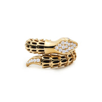 Yilan Diamond Pavé Onyx Single Wrap Ring