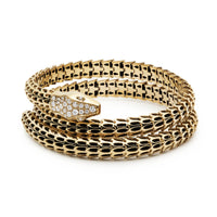Yilan Diamond Pavé Onyx, Yellow Gold, Wrap Bracelet
