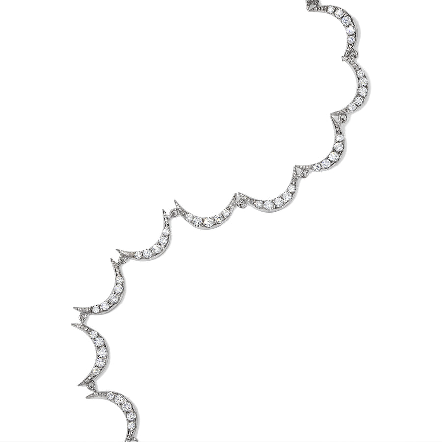Crescent Gold Diamond Bracelet