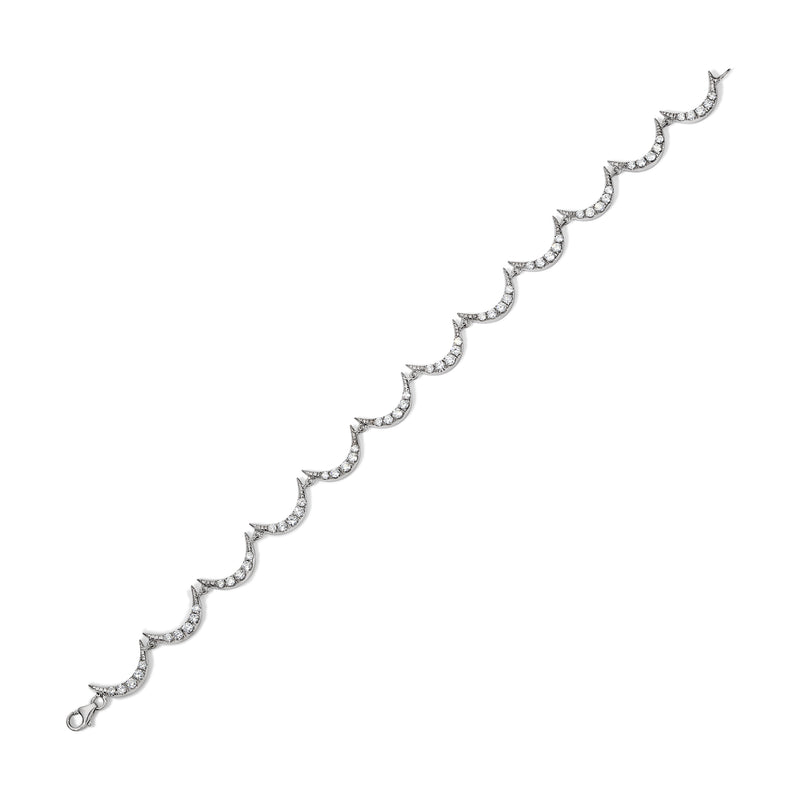 Crescent Gold Diamond Bracelet