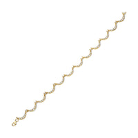 Crescent Diamond Bracelet, Yellow Gold