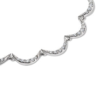 Crescent Diamond Bracelet, White Gold
