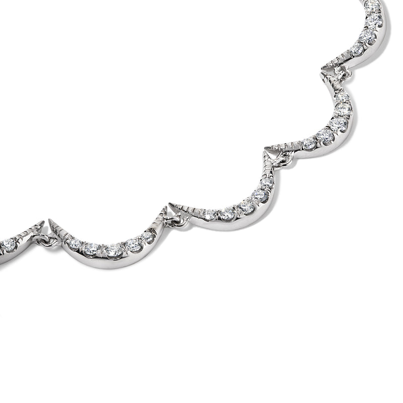 Crescent Gold Diamond Bracelet