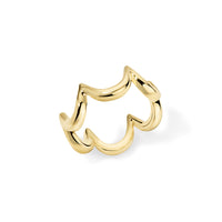 Crescent Band Ring, Yellow Gold