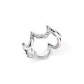 Crescent Gold Diamond Ring