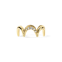 Crescent Diamond Ring