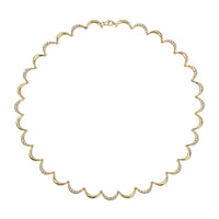 Crescent Diamond Collar Necklace, Yellow Gold