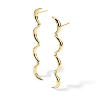 Crescent Drop Earrings, Yellow Gold