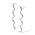 Crescent Gold Diamond Drop Earrings