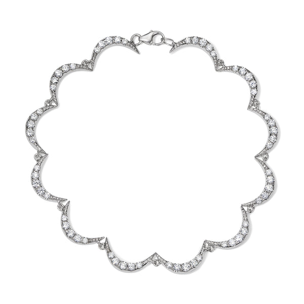 Crescent Gold Diamond Bracelet