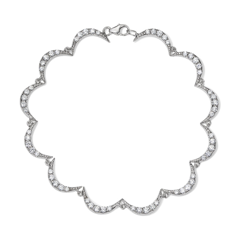 Crescent Gold Diamond Bracelet